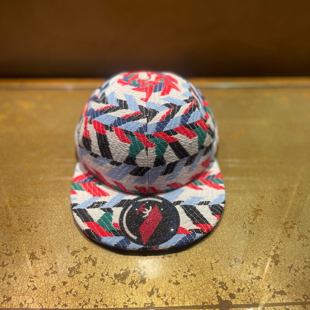 CHANEL 16S RUNWAY GEOMETRIC MULTICOLOR BASEBALL CAP